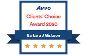 Avvo Clients' Choice Award 2020 | Barbara J. Gislason | 5 stars